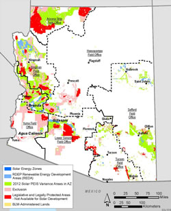 Map of RDEP Solar Development Designations