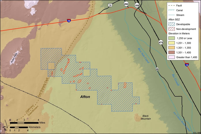 General terrain of Afton SEZ